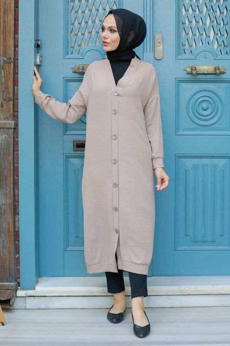 Mink Hijab Coat 553V - NEVA STYLE