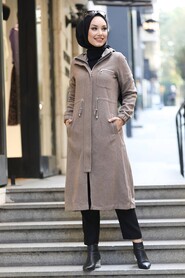 Mink Hijab Coat 5565V - 2