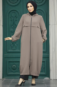 Mink Hijab Coat 5698V - 1