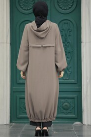 Mink Hijab Coat 5698V - 3