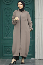 Mink Hijab Coat 5698V - 2