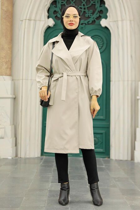 Mink Hijab Coat 5829V - NEVA STYLE