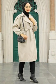 Mink Hijab Coat 5829V - 2