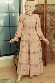 Mink Hijab Dress 10268V - 1