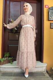 Mink Hijab Dress 1476V - 1