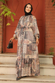 Mink Hijab Dress 23155V - 2