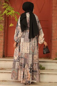 Mink Hijab Dress 23155V - 3