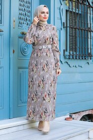 Mink Hijab Dress 2894V - 1