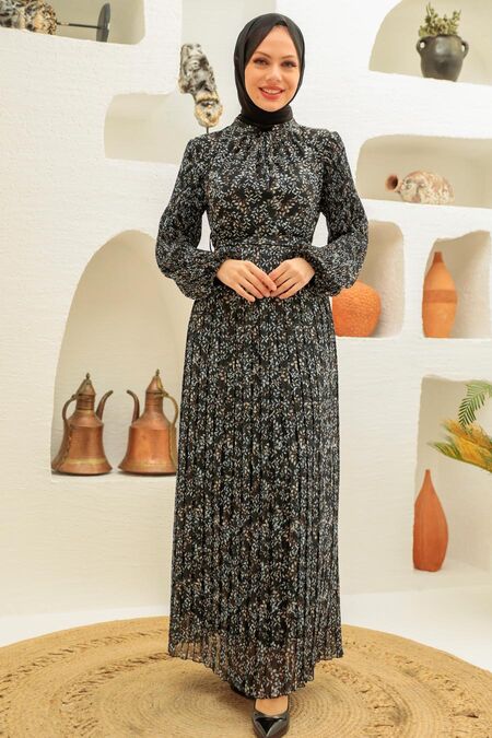 Mink Hijab Dress 32790V - NEVA STYLE