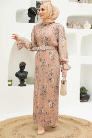 Mink Hijab Dress 33420V - 1