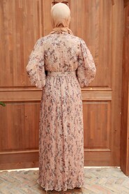 Mink Hijab Dress 3357V - 5