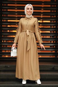 Mink Hijab Dress 3434V - 2