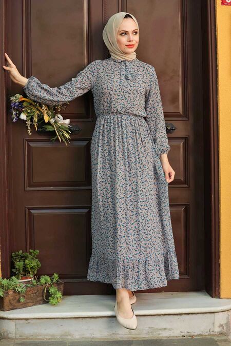 Mink Hijab Dress 4339V - NEVA STYLE