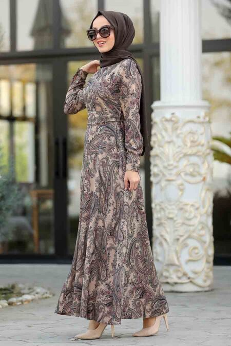 Mink Hijab Dress 7591V - NEVA STYLE