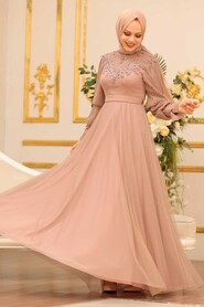  Modern Mink Islamic Clothing Prom Dress 21780V - 2