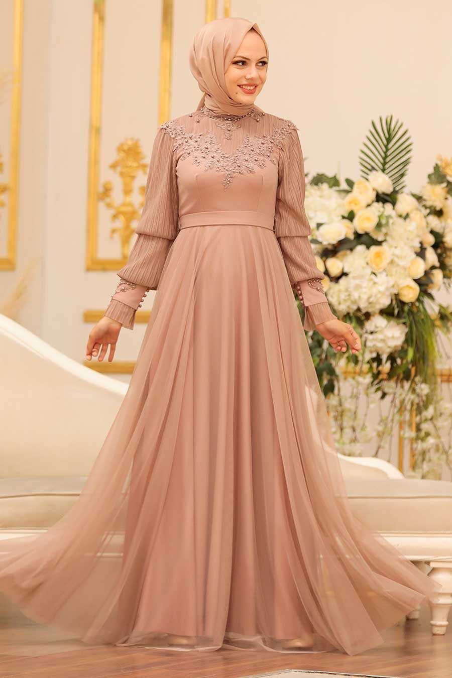 modern blue dress Misook Floral Embroidered Long-Sleeve Midi-Dress