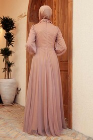  Stylish Mink Islamic Clothing Evening Gown 22290V - 2