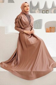  Luxorious Mink Modest Islamic Clothing Prom Dress 22451V - 1