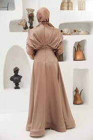  Luxorious Mink Modest Islamic Clothing Prom Dress 22451V - 5
