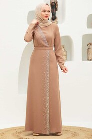  Mink Turkish Muslim Wedding Dress 32150V - 1