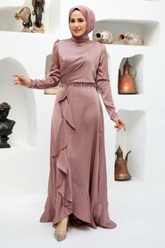  Modern Mink Muslim Evening Gown 3381V - 1