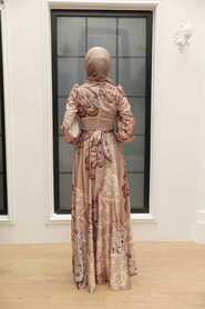  Luxury Mink Islamic Bridesmaid Dress 3432V - 2