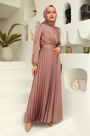  Elegant Mink Islamic Clothing Wedding Dress 3452V - 2