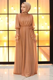 Mink Hijab Evening Dress 5367V - 1
