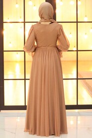 Mink Hijab Evening Dress 5367V - 3