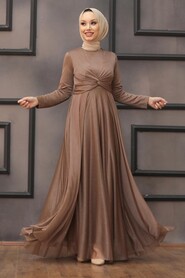  Plus Size Mink Islamic Clothing Evening Dress 5397V - 1