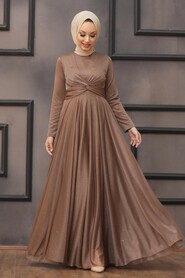  Plus Size Mink Islamic Clothing Evening Dress 5397V - 2