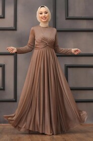  Plus Size Mink Islamic Clothing Evening Dress 5397V - 3