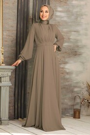  Plus Size Mink Islamic Clothing Evening Dress 5422V 