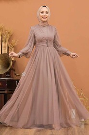  Plus SizeMink Islamic Wedding Gown 5478V - 1