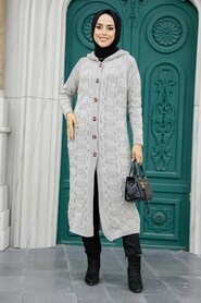 Mink Hijab Knitwear Cardigan 70201V - 2