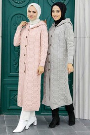 Mink Hijab Knitwear Cardigan 70201V - 3
