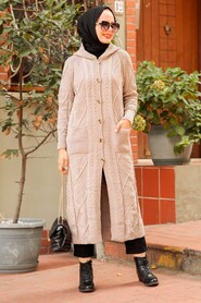 Mink Hijab Knitwear Cardigan 7036V - 1