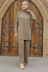 Mink Hijab Knitwear Dual Suit 40782V - NEVA STYLE
