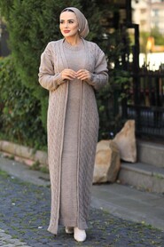 Mink Hijab Knitwear Suit 15020V - 1