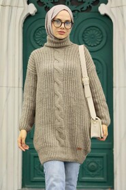 Mink Hijab Knitwear Sweater 30051V - 2