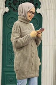Mink Hijab Knitwear Sweater 30051V - 1