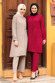 Mink Hijab Suit Dress 5625V - 3