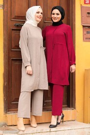 Mink Hijab Suit Dress 5625V - 4