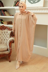 Mink Hijab Turkish Abaya 15001V - 1
