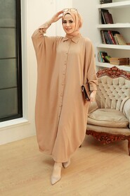 Mink Hijab Turkish Abaya 15001V - 3