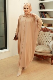 Mink Hijab Turkish Abaya 15001V - 2