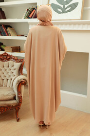 Mink Hijab Turkish Abaya 15001V - 4