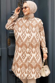 Mink Islamic Clothing Tunic 11603V - 1