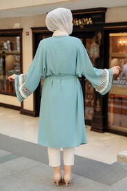 Mint Blue Hijab Kimono 10455MINTM - 3