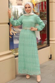 Mint Hijab Dress 10079MINT - 1